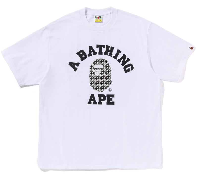 A BATHING APE STA HOUNDSTOOTH COLLEGE RELAXED FIT TEE