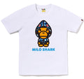 A BATHING APE Ladies' ABC CAMO MILO SHARK FZH TEE