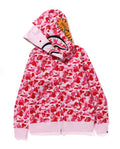 A BATHING APE ABC CAMO DOUBLUE SHARK FULL ZIP HOODIE