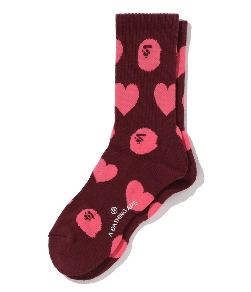 A BATHING APE Ladies' I LOVE BAPE MONOGRAM SOCKS