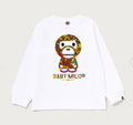A BATHING APE BAPE KIDS MILO MULTI DINOSAUR PATTERN BABY MILO LS TEE