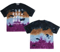 A BATHING APE COLOR CAMO TIE DYE DESTROYED MULTI LOGO RELAXED FIT TEE