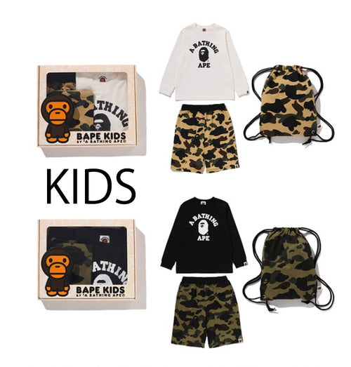 A BATHING APE BAPE KIDS 1ST CAMO COLLEGE KIDS GIFT SET
