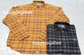 A BATHING APE ONE POINT FLANNEL CHECK LS SHIRT