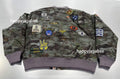 A BATHING APE HYBRID CAMO MULTI BADGE PADDED MA-1 JACKET