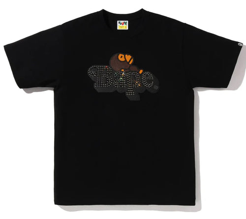 A BATHING APE BAPE x SWAROVSKI MILO ON BAPE TEE