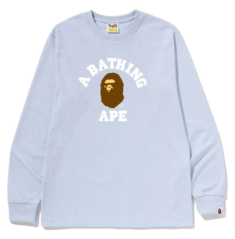 A BATHING APE COLLEGE L/S TEE - happyjagabee store