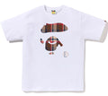 A BATHING APE BAPE CHECK APE FACE TEE