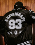 A BATHING APE BAPE x M&N NBA NEW JERSEY NETS SATIN JACKET