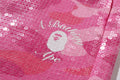 A BATHING APE Ladies' COLOR CAMO APE HEAD SEQUIN SWEAT SHORTS