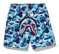 A BATHING APE ABC CAMO SHARK SWEAT SHORTS