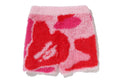 A BATHING APE Ladies' ABC CAMO LONG FUR JACQUARD SHORTS