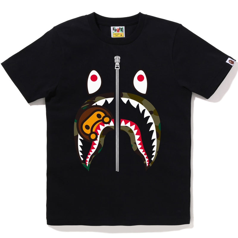 A BATHING APE Ladies' 1ST CAMO MILO SHARK TEE