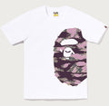 A BATHING APE Ladies' TIGER CAMO SIDE BIG APE HEAD TEE