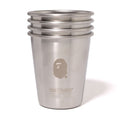 A BATHING APE BAPE KLEAN KANTEEN STEEL CUP 10oz 4 pcs SET