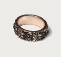 A BATHING APE BAPE BLACK ITEM #7 MAD FACE RELIEF RING