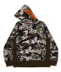 A BATHING APE HYBRID CAMO SHARK PULLOVER HOODIE