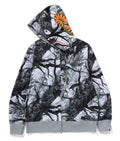 A BATHING APE TREE EDGE CAMO SHARK FULL ZIP HOODIE