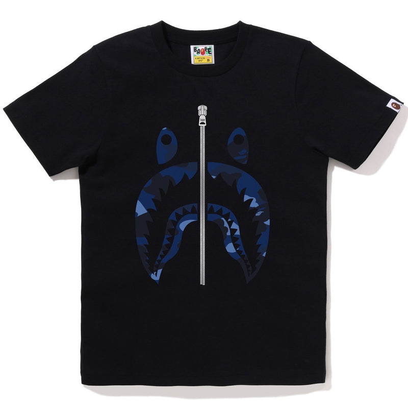 A BATHING APE Ladies' COLOR CAMO SHARK TEE