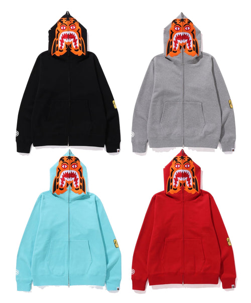 A BATHING APE TIGER FULL ZIP HOODIE