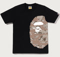 A BATHING APE Ladies' TIGER CAMO SIDE BIG APE HEAD TEE