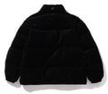 A BATHING APE Ladies' CRYSTAL STONE BAPE LOGO VELOUR DOWN JACKET