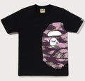 A BATHING APE Ladies' TIGER CAMO SIDE BIG APE HEAD TEE