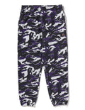 A BATHING APE GLITCH WOODLAND CAMO RELAXED FIT SWEAT PANTS