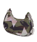 A BATHING APE Ladies' STA OVER PRINT 1ST CAMO QUILTING MOON SHAPE BAG