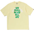 A BATHING APE APE SHALL NEVER KILL APE COLLEGE RELAXED FIT TEE