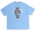 A BATHING APE APE SHALL NEVER KILL APE COLLEGE RELAXED FIT TEE