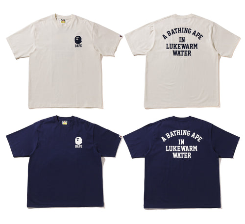 A BATHING APE LUKEWARM WATER LOGO RELAXED FIT TEE