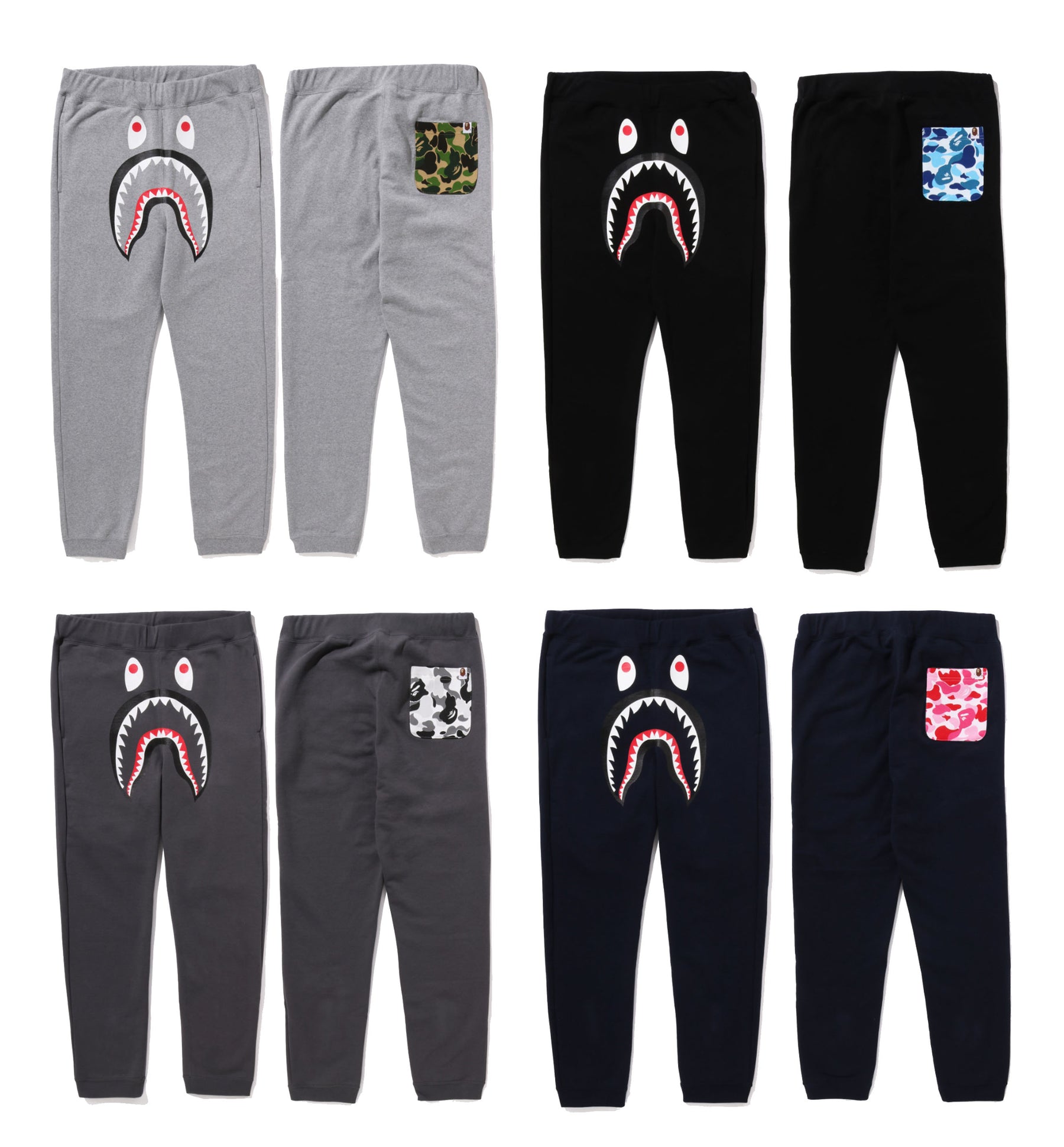 A BATHING APE ABC CAMO SHARK SWEAT PANTS – happyjagabee store