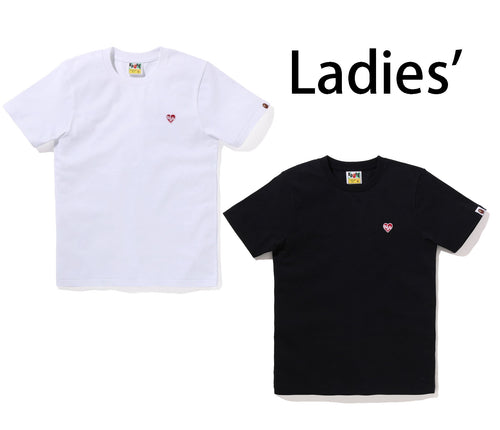 A BATHING APE Ladies' BAPE HEART ONE POINT TEE - happyjagabee store