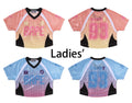 A BATHING APE Ladies' DIP DYE MULTI LOGO MINI TEE