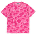 A BATHING APE Ladies' COLOR CAMO BIG COLLEGE TEE
