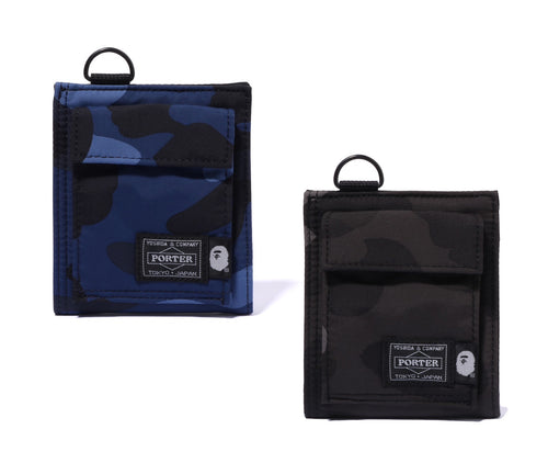 A BATHING APE BAPE x PORTER COLOR CAMO WALLET