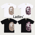 A BATHING APE Ladies' TIGER CAMO SIDE BIG APE HEAD TEE