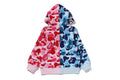 A BATHING APE BAPE KIDS ABC CAMO MULTI SHARK ZIP HOODIE