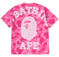A BATHING APE Ladies' COLOR CAMO BIG COLLEGE TEE