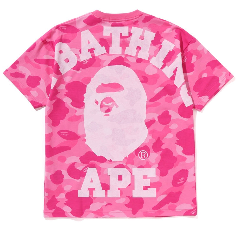A BATHING APE Ladies' COLOR CAMO BIG COLLEGE TEE