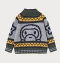 A BATHING APE BAPE KIDS BABY MILO WOOL MIX COWICHAN CARDIGAN