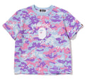 A BATHING APE Ladies' MULTI PIXEL CAMO COLLEGE MINI TEE