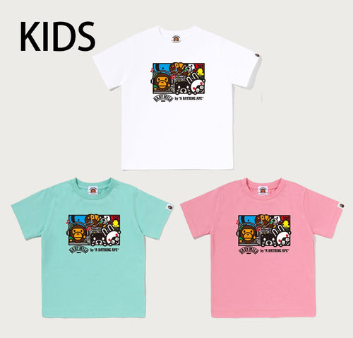 A BATHING APE BAPE KIDS MILO FRIENDS DJ TEE