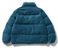 A BATHING APE Ladies' CRYSTAL STONE BAPE LOGO VELOUR DOWN JACKET