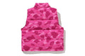 A BATHING APE Ladies' COLOR CAMO REVERSIBLE DOWN VEST