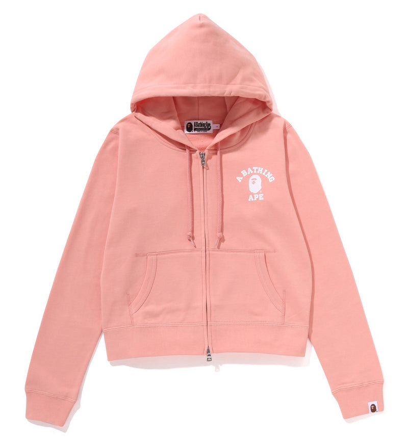 A BATHING APE Ladies' COLLEGE ZIP HOODIE
