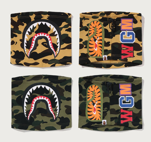 A BATHING APE 1ST CAMO SHARK NECK WARMER