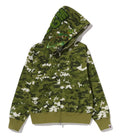 A BATHING APE Ladies' MULTI PIXEL CAMO SHARK FULL ZIP HOODIE