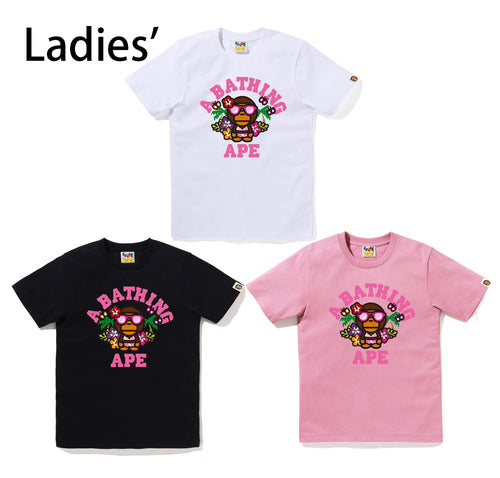 A BATHING APE Ladies' LISA COLLEGE SUMMER TEE